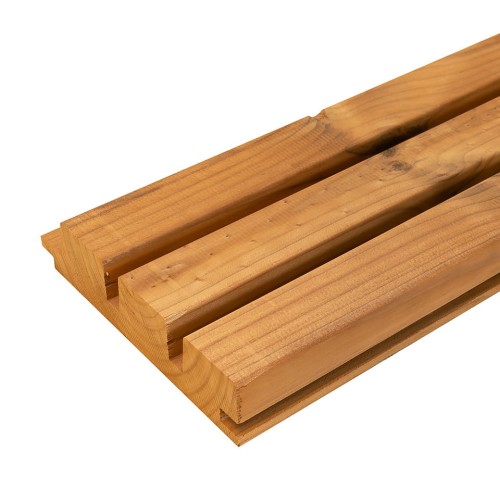 Deska elewacyjna z termo sosny, profil TRIO 142x32 mm