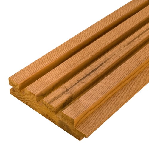 Deska elewacyjna z termo sosny, profil Elquatro 117x26